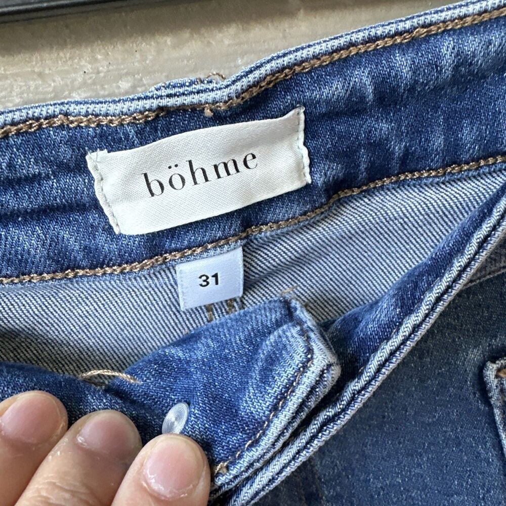 Bohme Ultra Wide Leg Jeans High Rise Casual Chic Y2K Boho Festival Women’s 31 - Picture 5 of 9